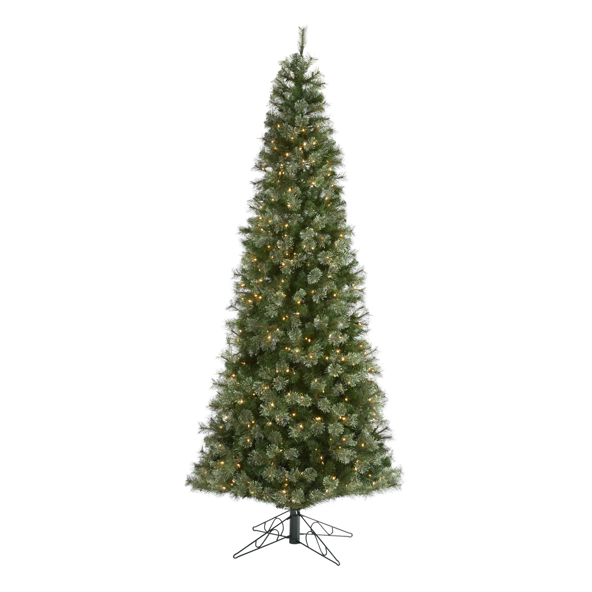 10' Cashmere Slim Artificial Christmas Tree w/750 Warm White Lights