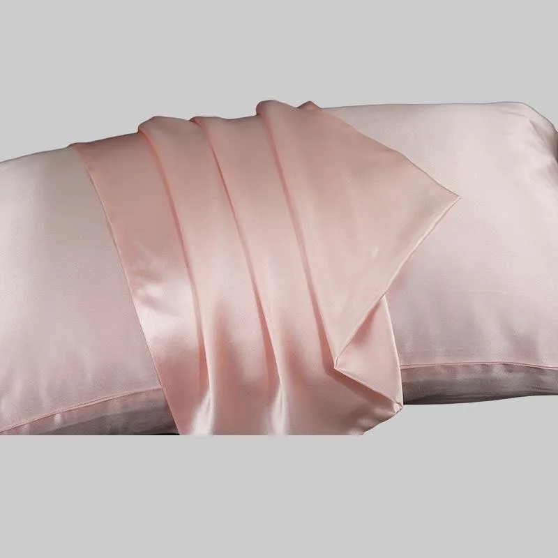 100% mulberry silk pillowcase 19 momme - Pink - Dropshipping