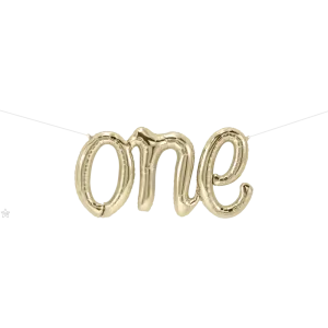 30" One Script - White Gold