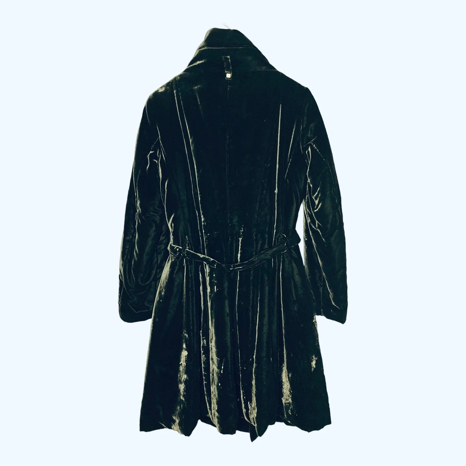 Alleggri Velvet Black Long Sleeved Coat UK Size 8