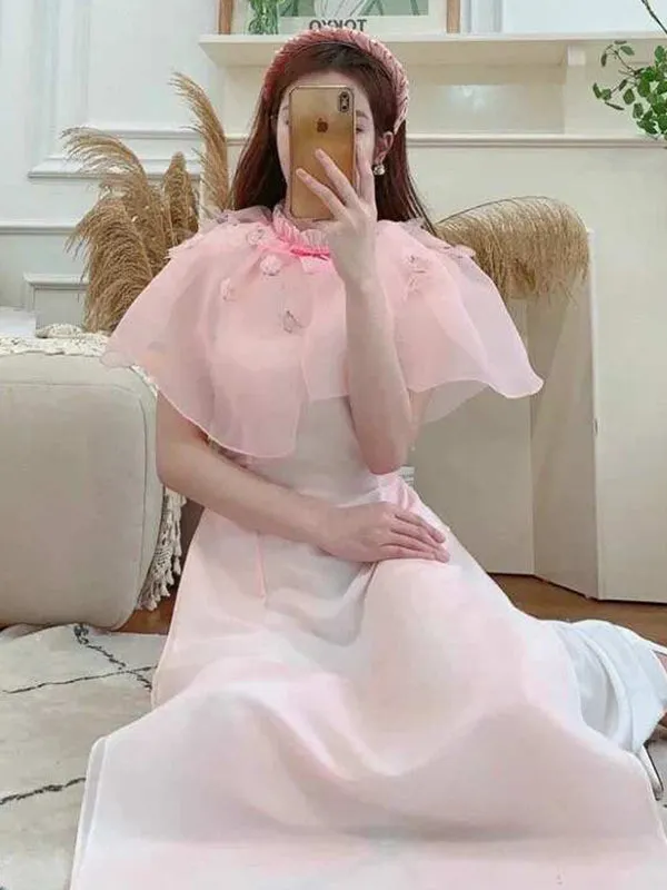 Ao Dai Dress Pink Ao Dai Dress Includes One Ao Dai Top And Pants