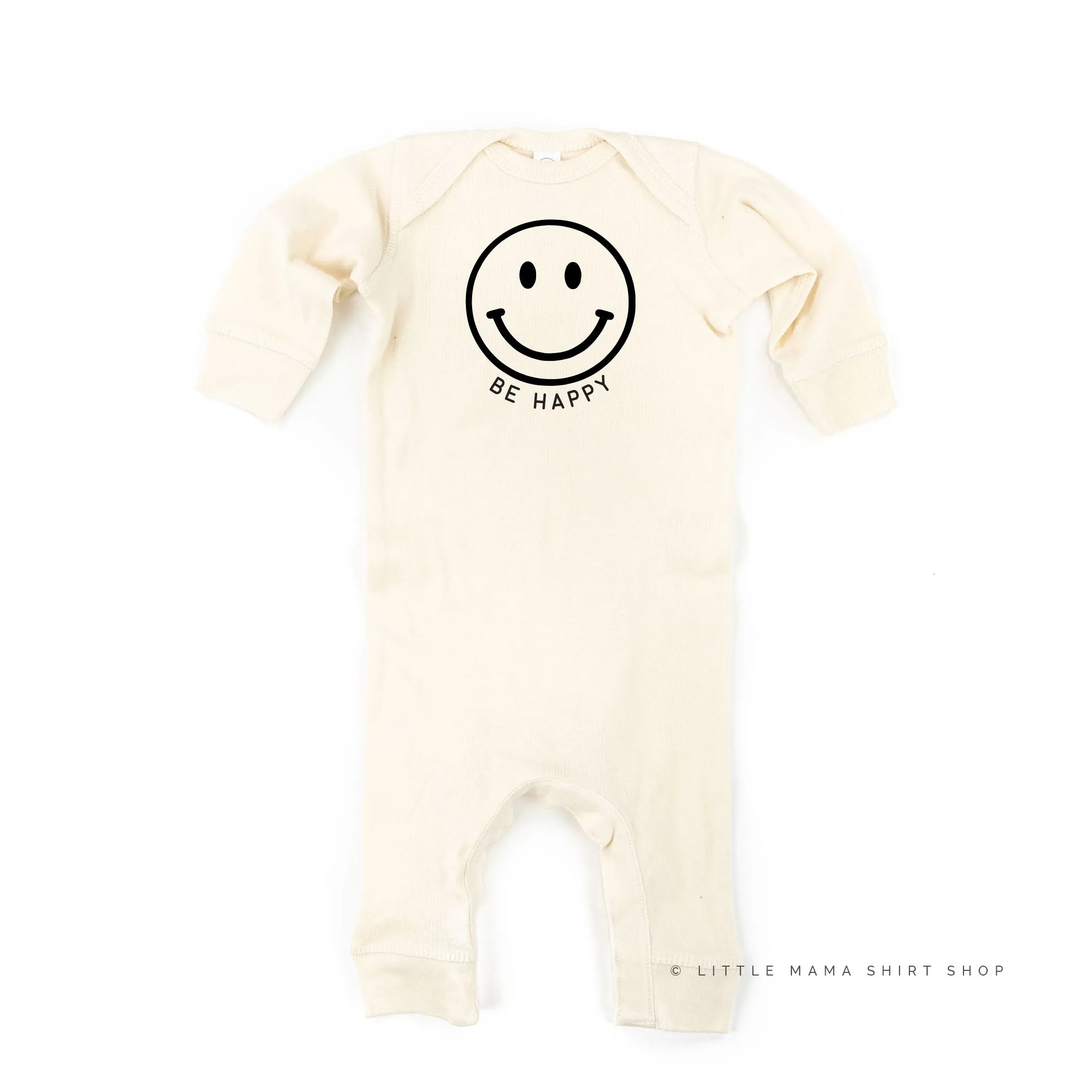 Be Happy - Smiley Face - One Piece Baby Sleeper