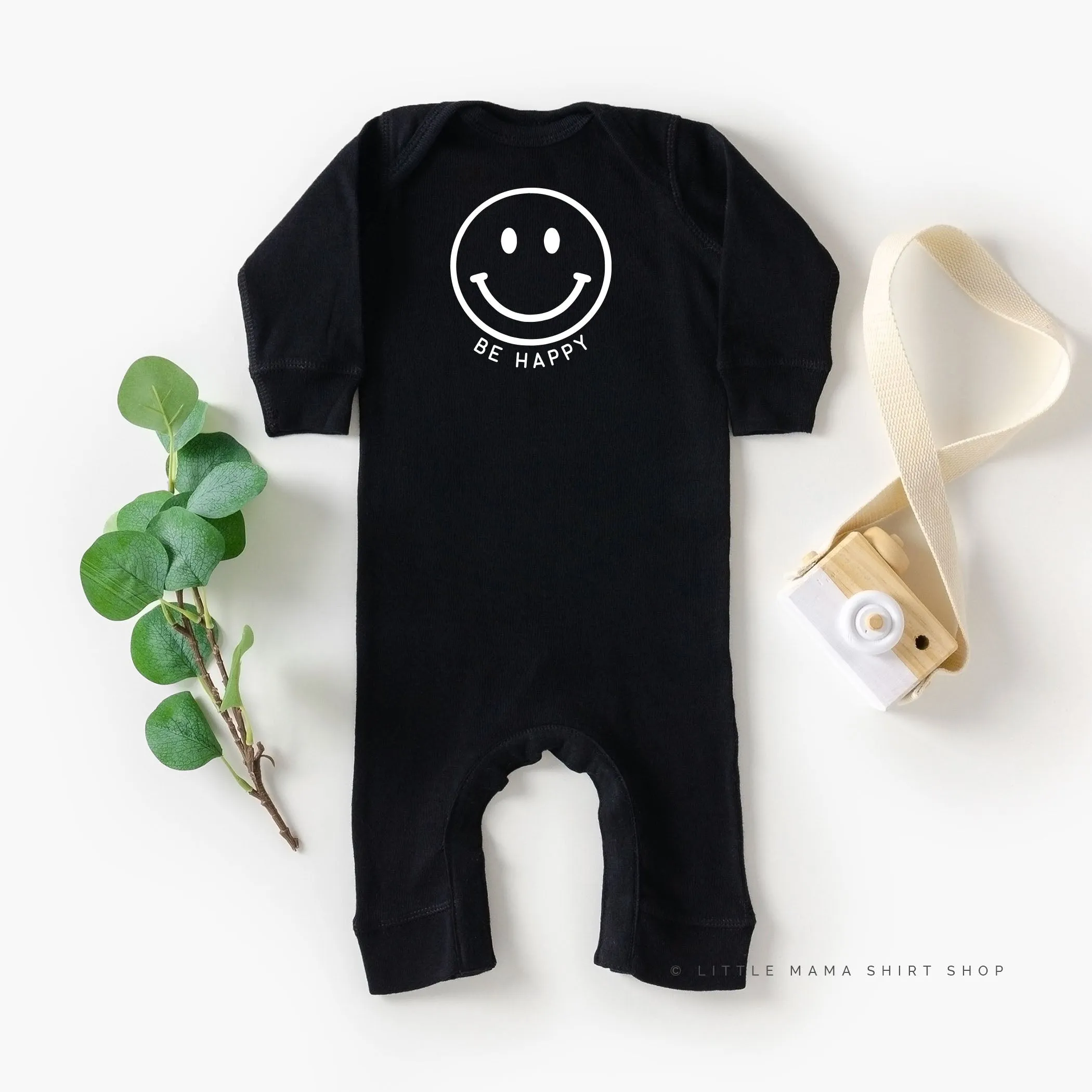 Be Happy - Smiley Face - One Piece Baby Sleeper