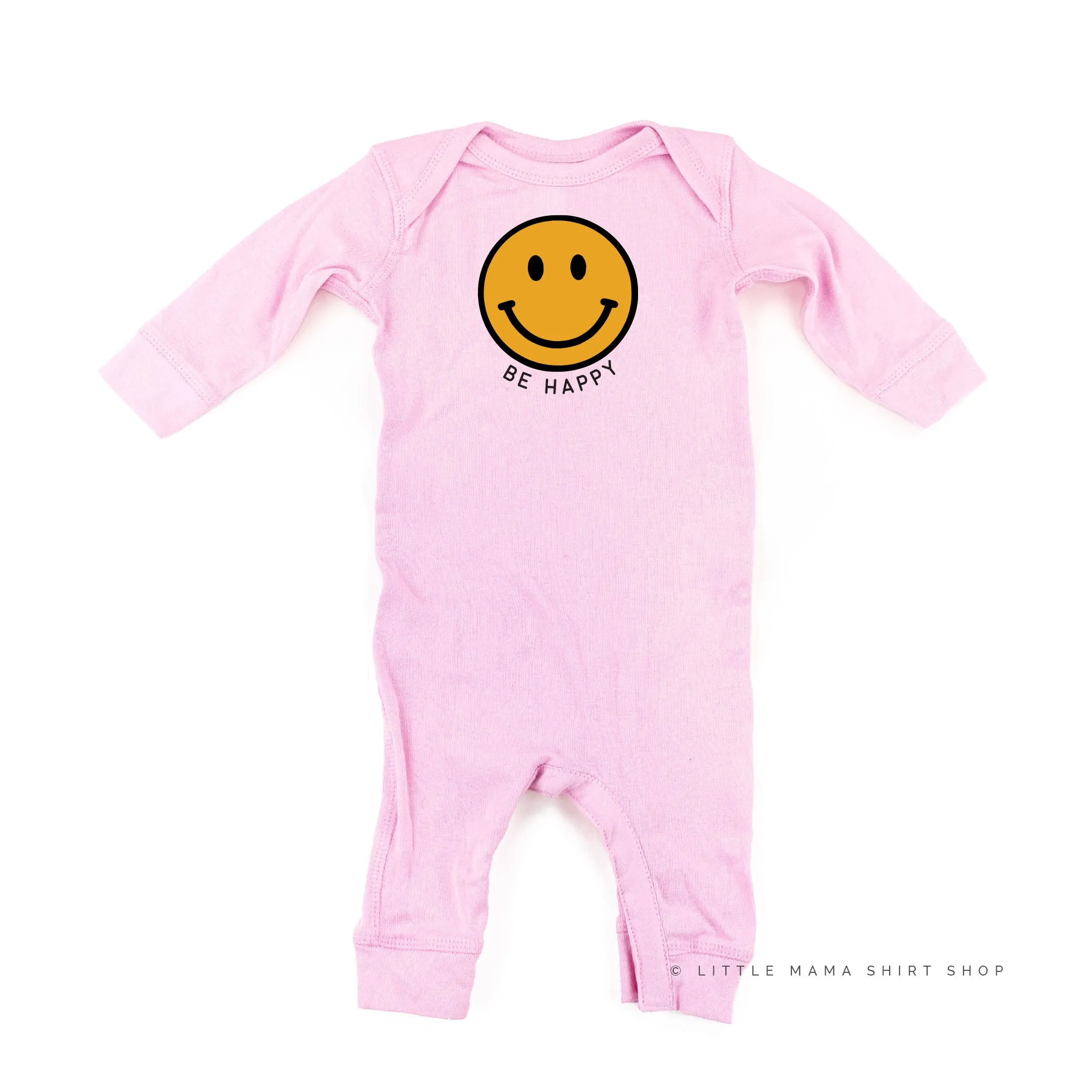 Be Happy - Smiley Face - One Piece Baby Sleeper