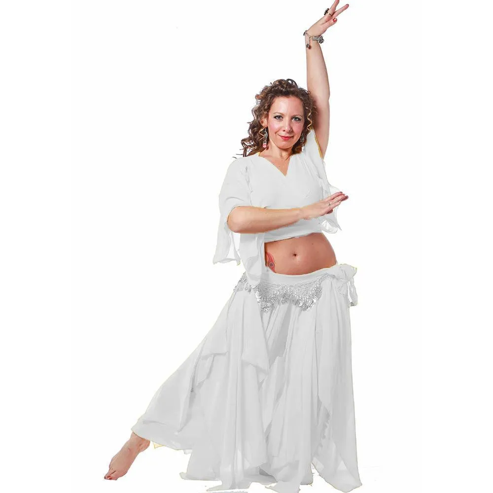 Belly dance Skirt, Pants, Top, & Hip Scarf Costume Set | FIT FOR FATINE