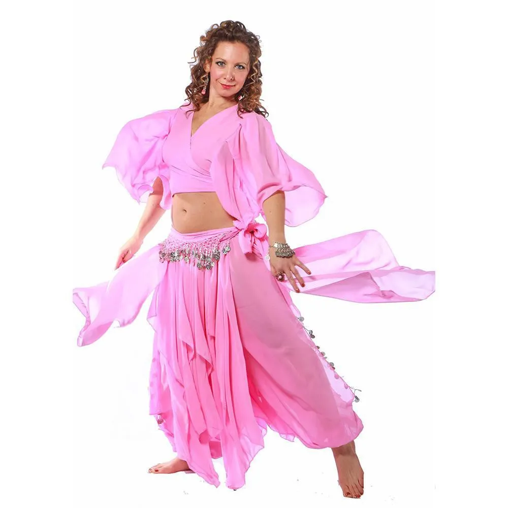 Belly dance Skirt, Pants, Top, & Hip Scarf Costume Set | FIT FOR FATINE