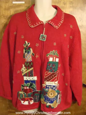 Big Size Red Christmas Sweater