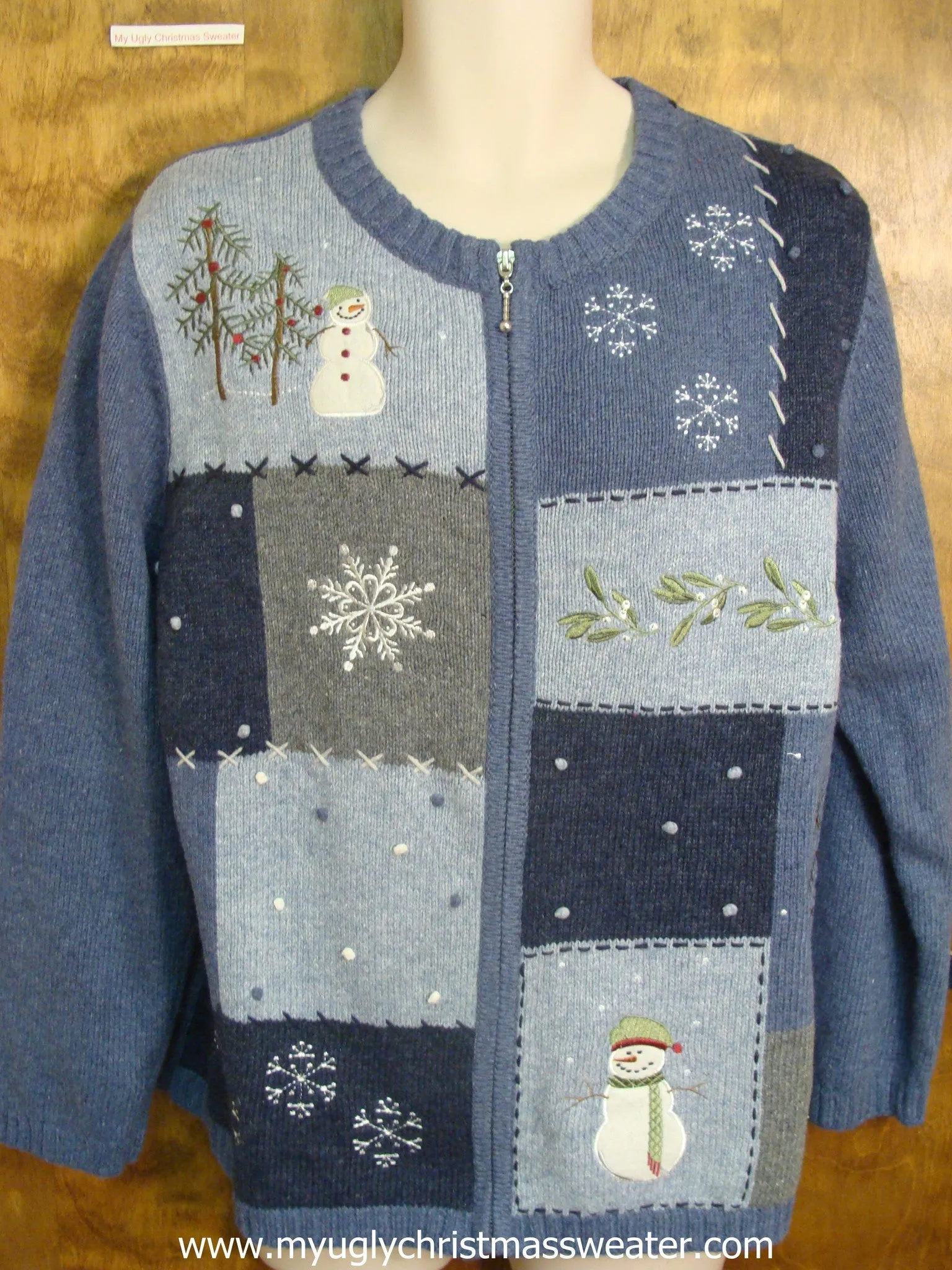 Blue Cute Christmas Sweater