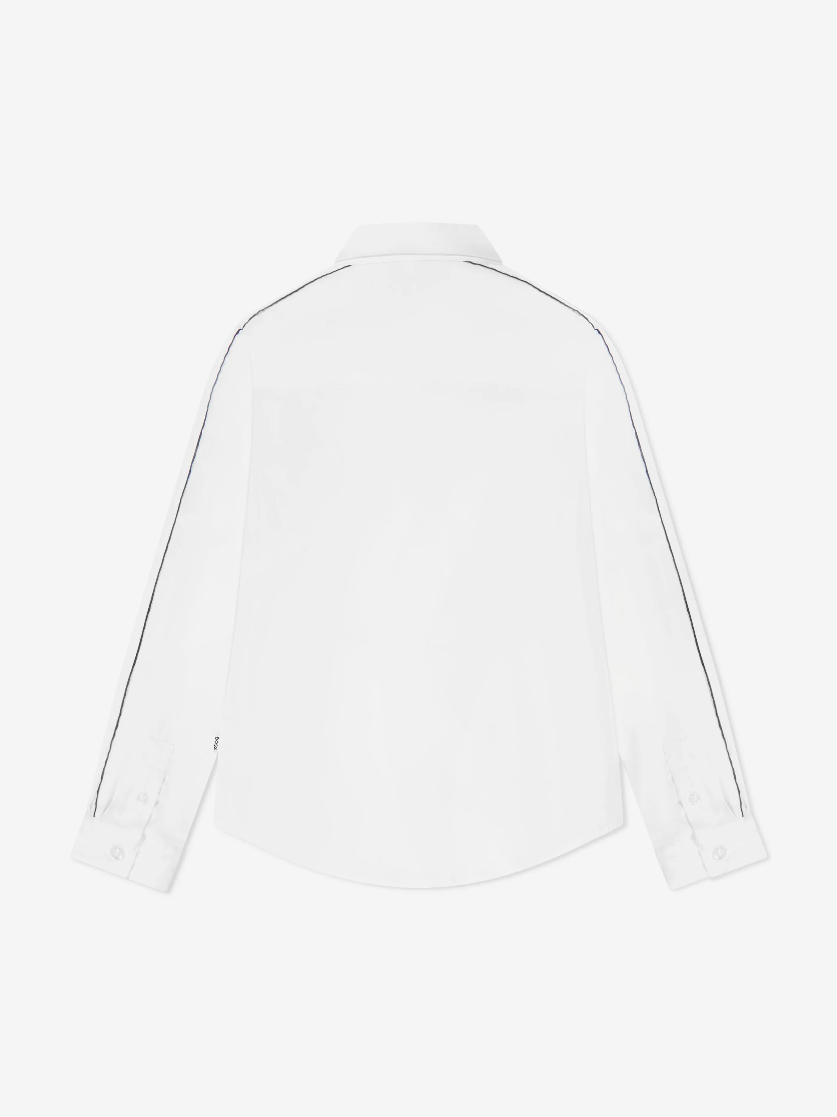 BOSS Boys Long Sleeve Piping Shirt in White