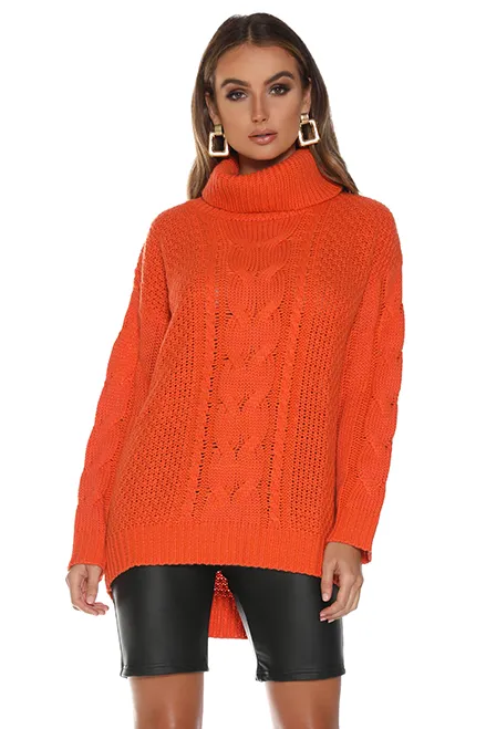 Cable guy orange sweater