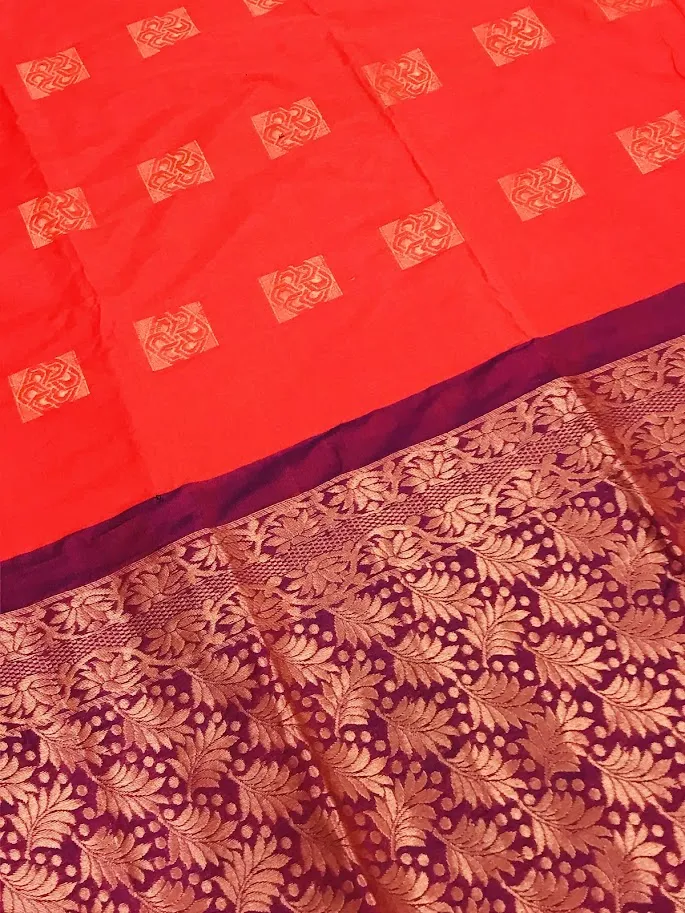 Charming Red Color Soft Silk Saree With Contrast Bordered For Women