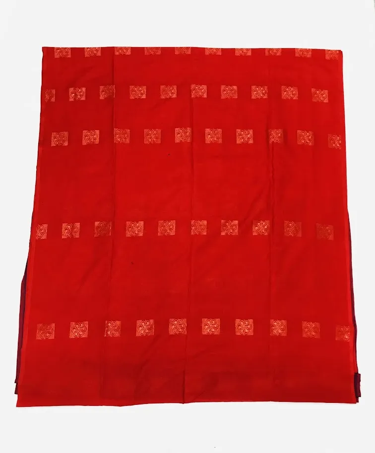 Charming Red Color Soft Silk Saree With Contrast Bordered For Women