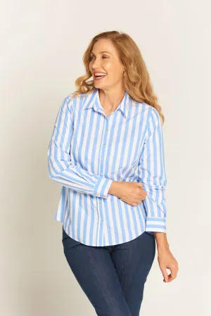 Classic Cotton Shirt Pale Blue/White