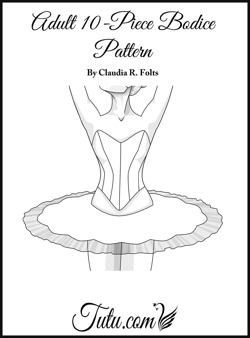 Download - Ballet Bodice 10 Piece European Style Bodice Pattern Adult