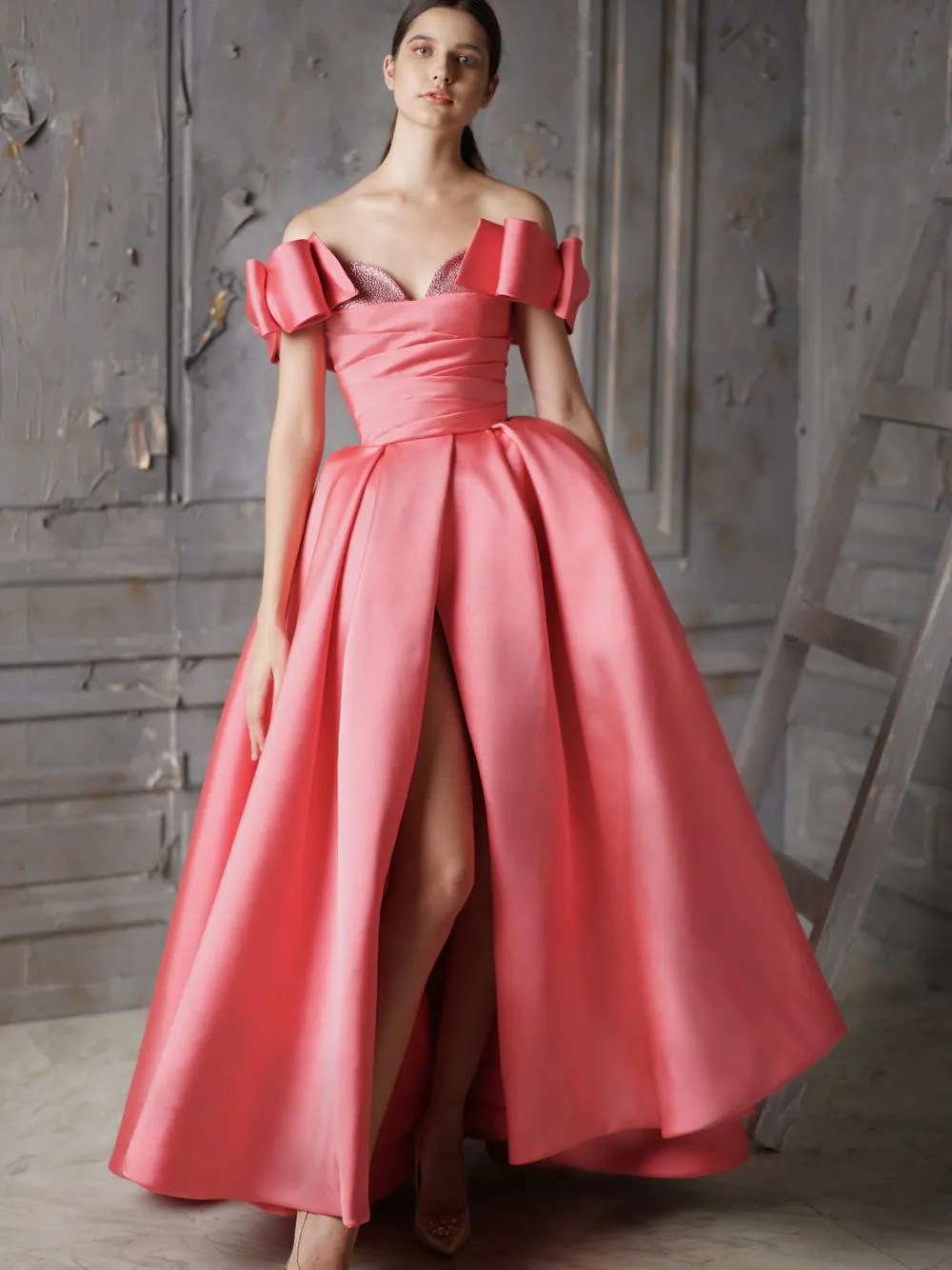 Dress With Draped Bodice