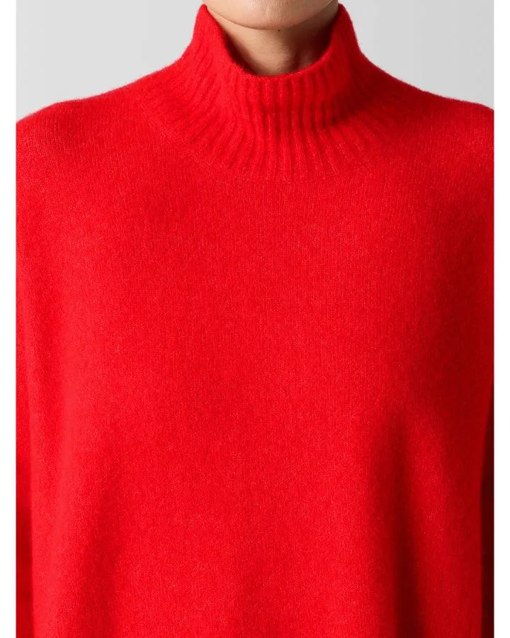 Eileen Fisher Silk Bliss Turtleneck Box Sweater