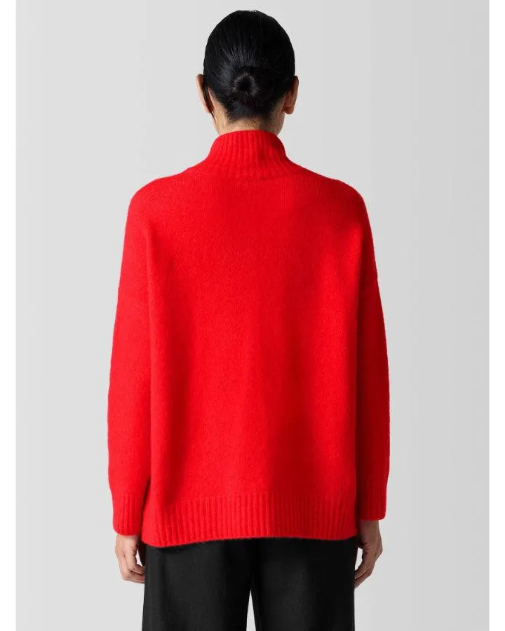 Eileen Fisher Silk Bliss Turtleneck Box Sweater