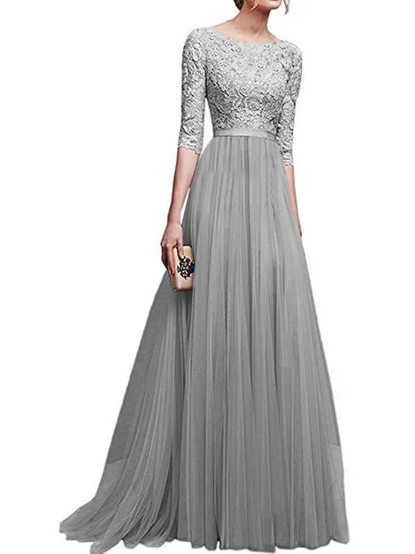 Elegant Chiffon Waisted Evening Dress