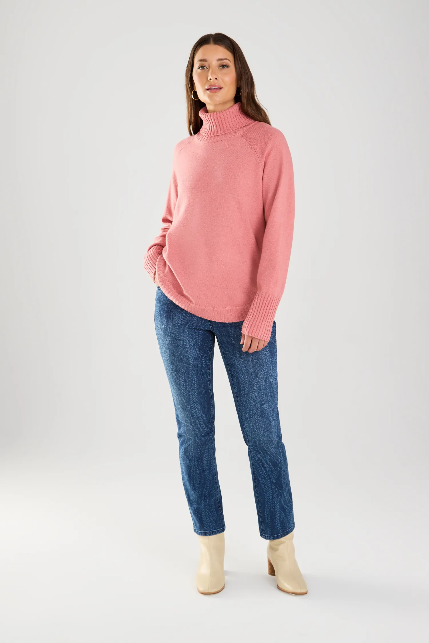 FDJ Turtleneck Shirttail Hem Sweater - Style 1515333