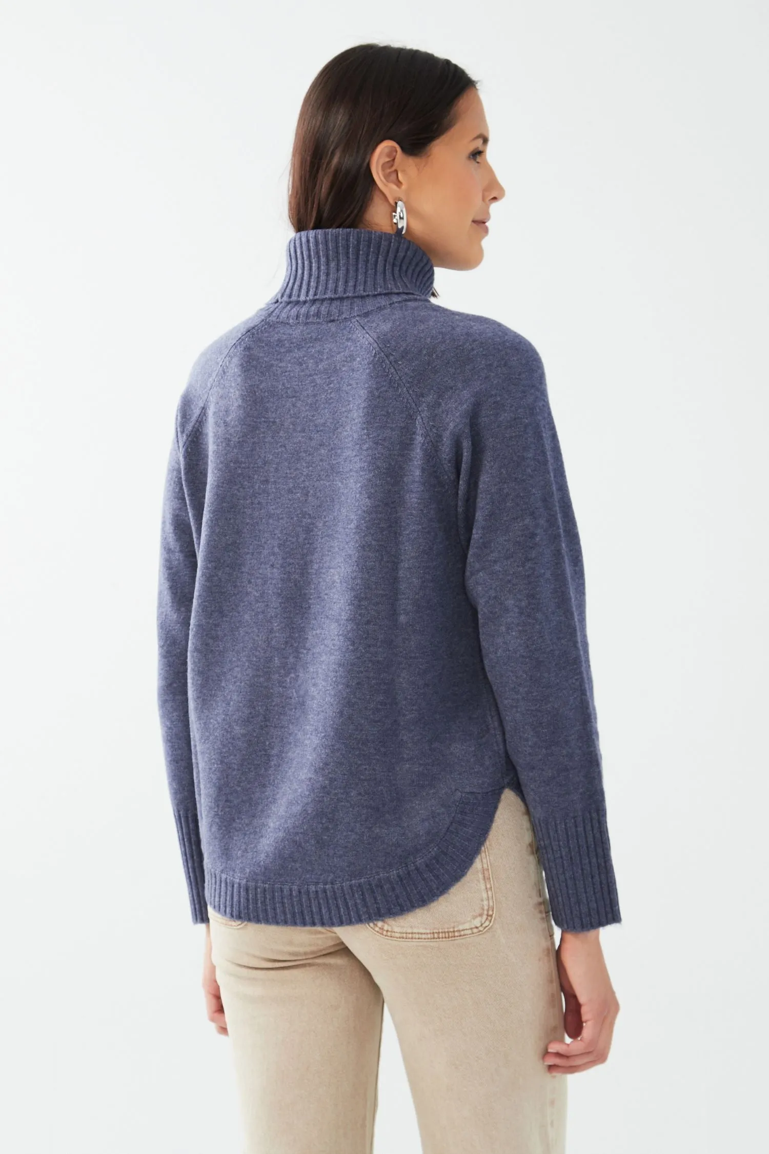 FDJ Turtleneck Shirttail Hem Sweater - Style 1515333