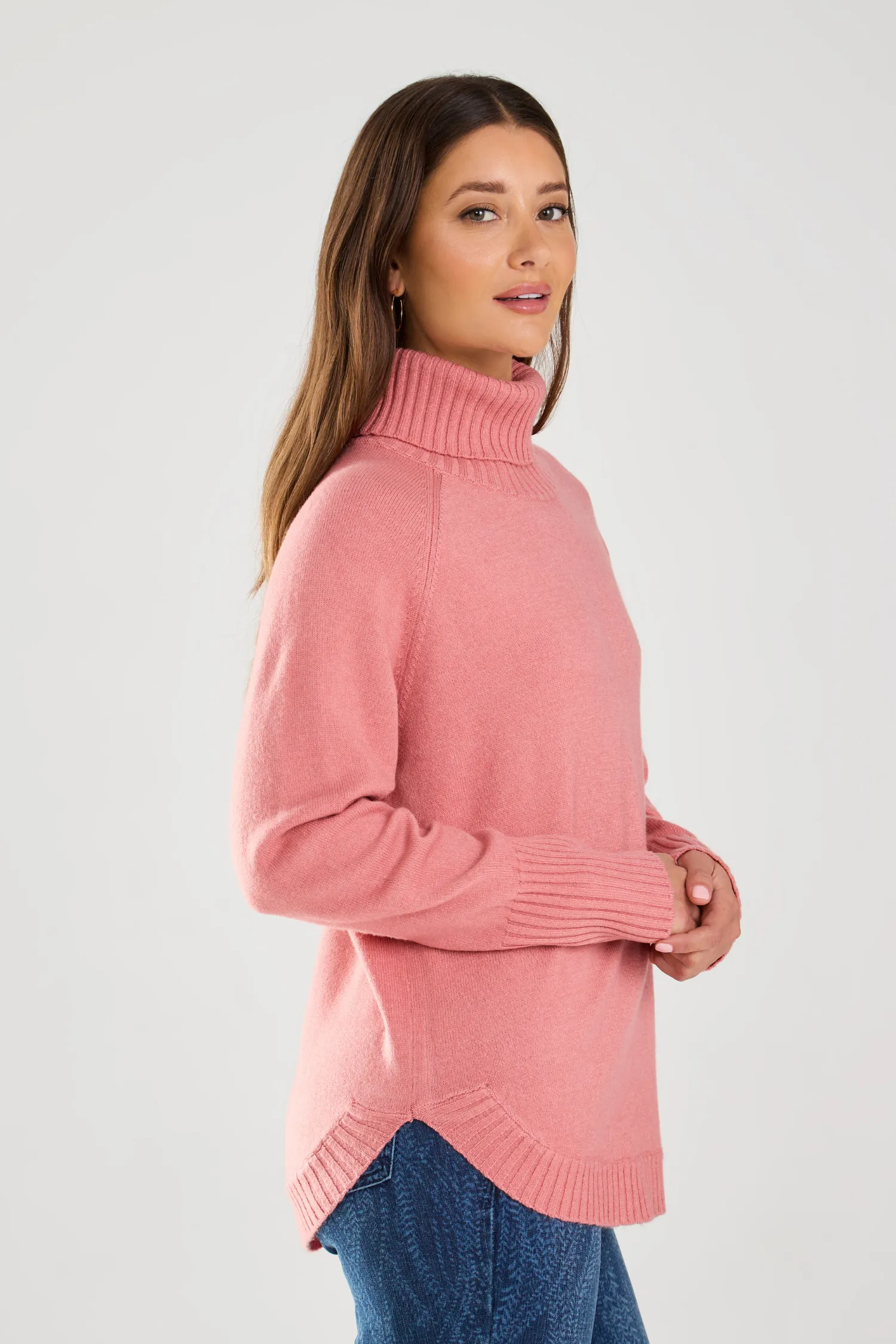 FDJ Turtleneck Shirttail Hem Sweater - Style 1515333