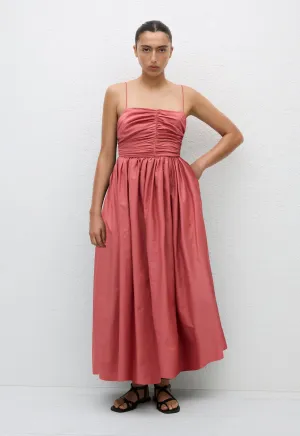 Gathered Bodice Dress - Rose