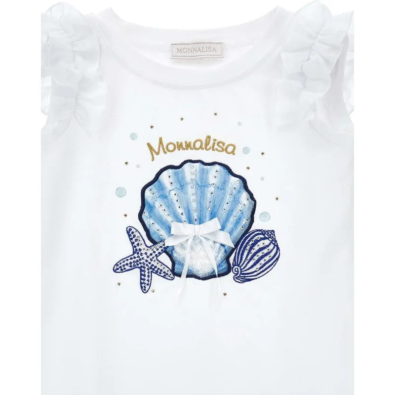 Girls White Shell T-Shirt