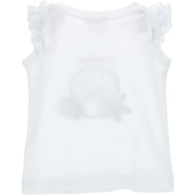 Girls White Shell T-Shirt