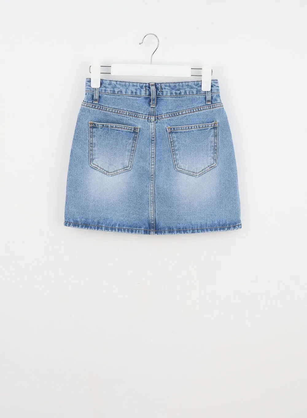 High Waist Denim Mini Skirt BU305