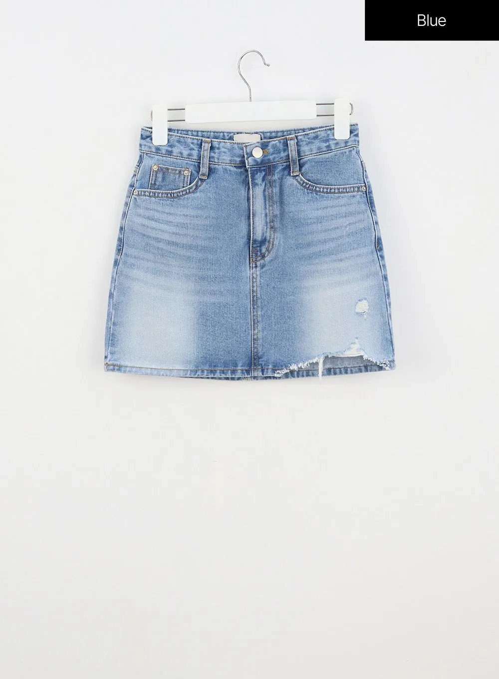 High Waist Denim Mini Skirt BU305