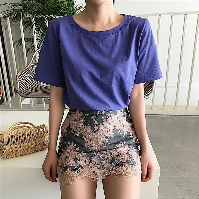 High Waist Lace Flower Skirt