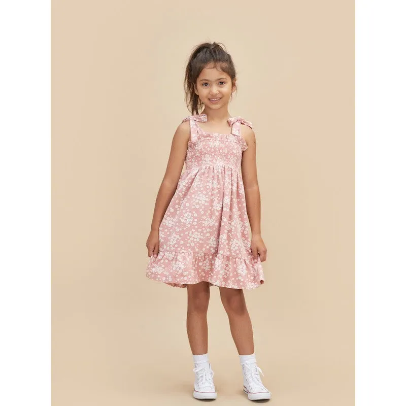 Huxbaby Floral Shirred Bodice Dress