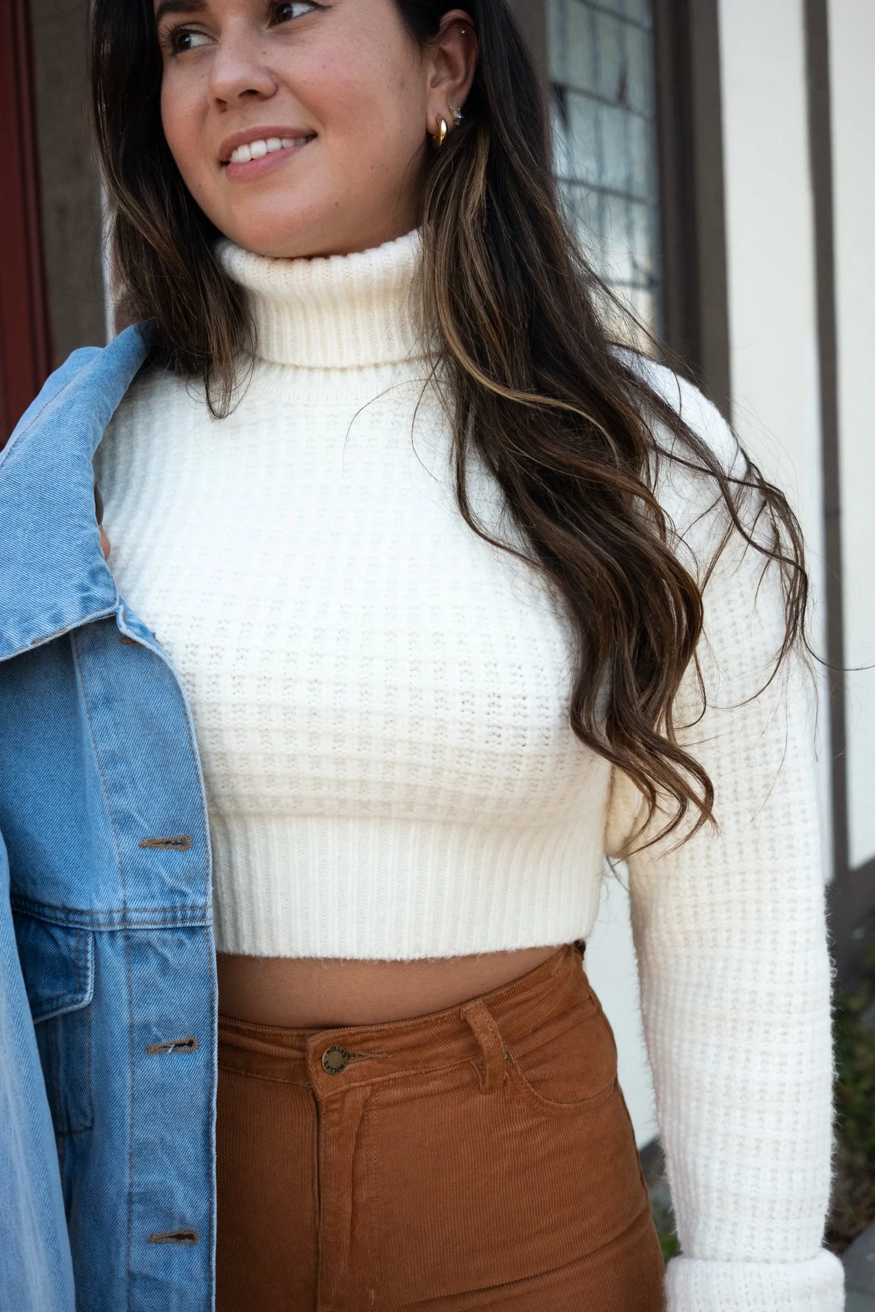 Ivory Madeline Turtleneck Sweater