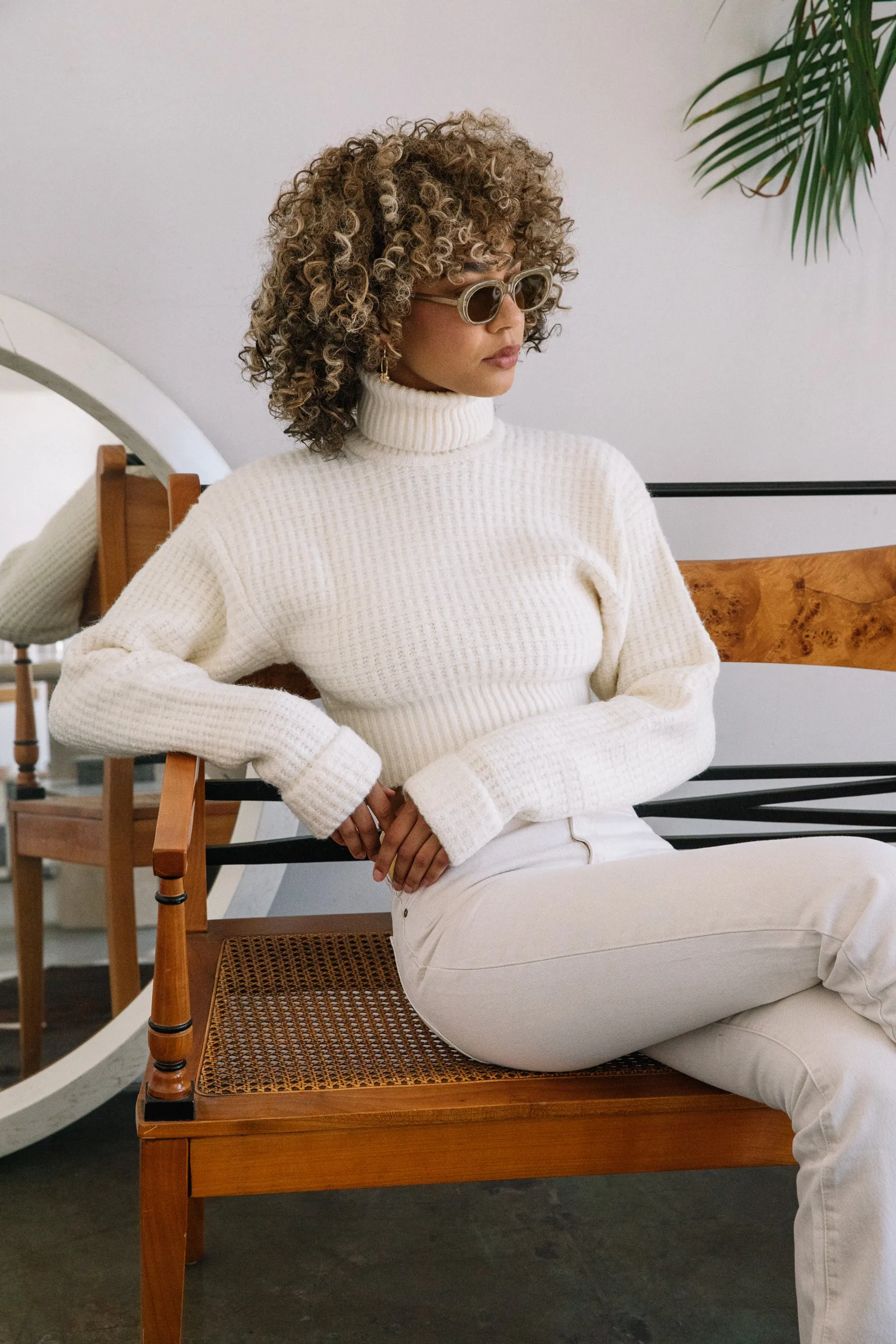 Ivory Madeline Turtleneck Sweater