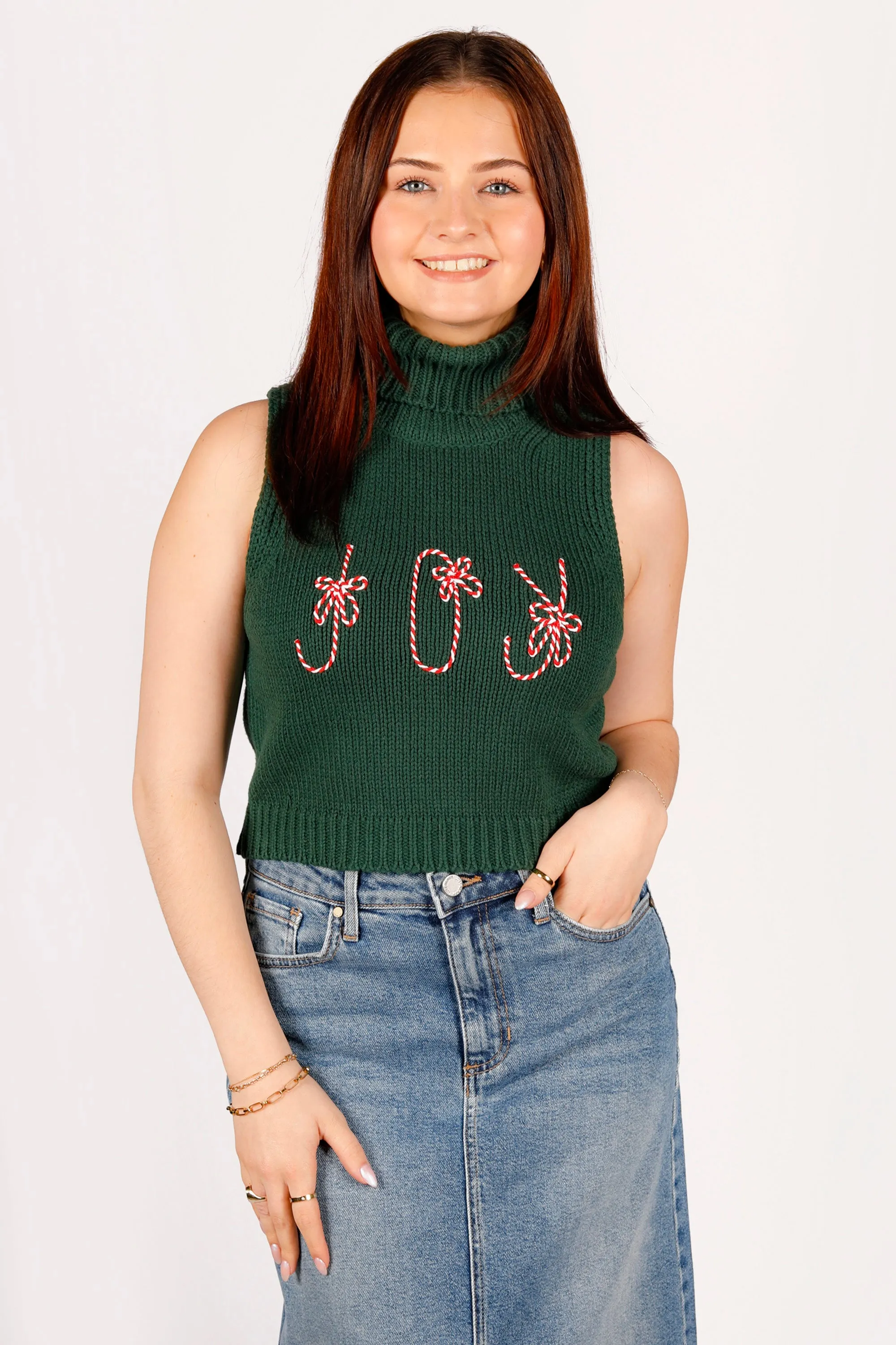 Joy Green Knit Tank