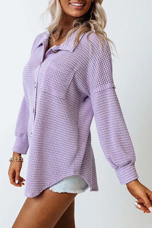 Keep It Up Button Down Long Sleeve Shacket - 9 Colors