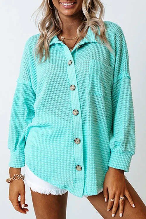 Keep It Up Button Down Long Sleeve Shacket - 9 Colors