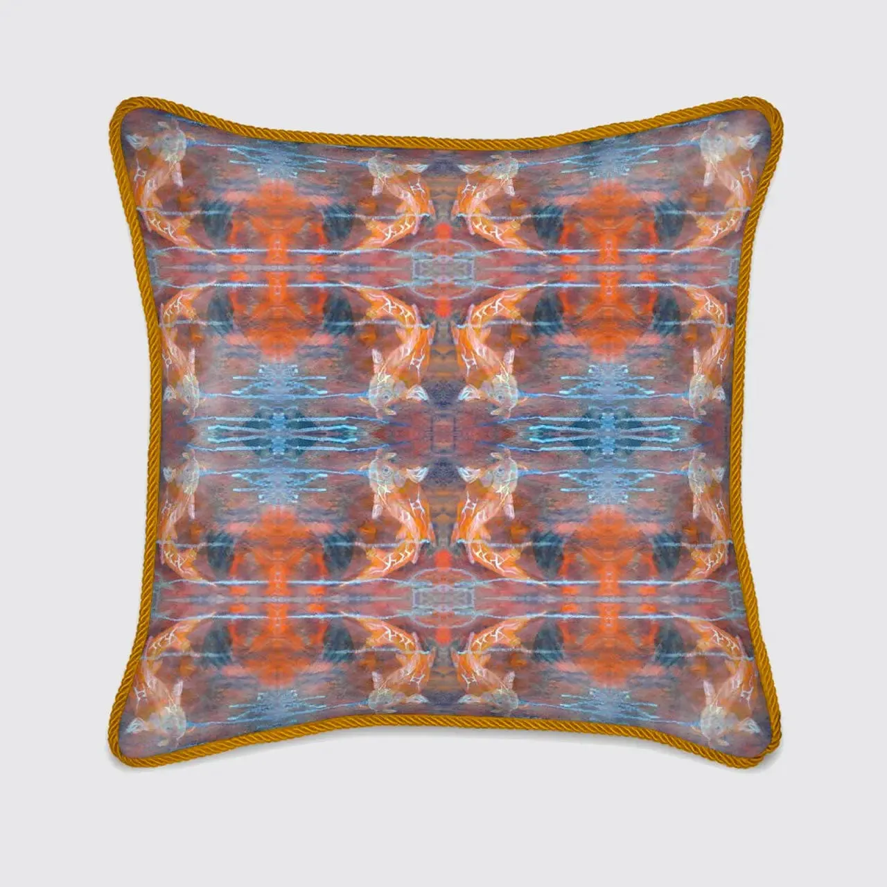 Koi Fish Pattern Silk Cushion