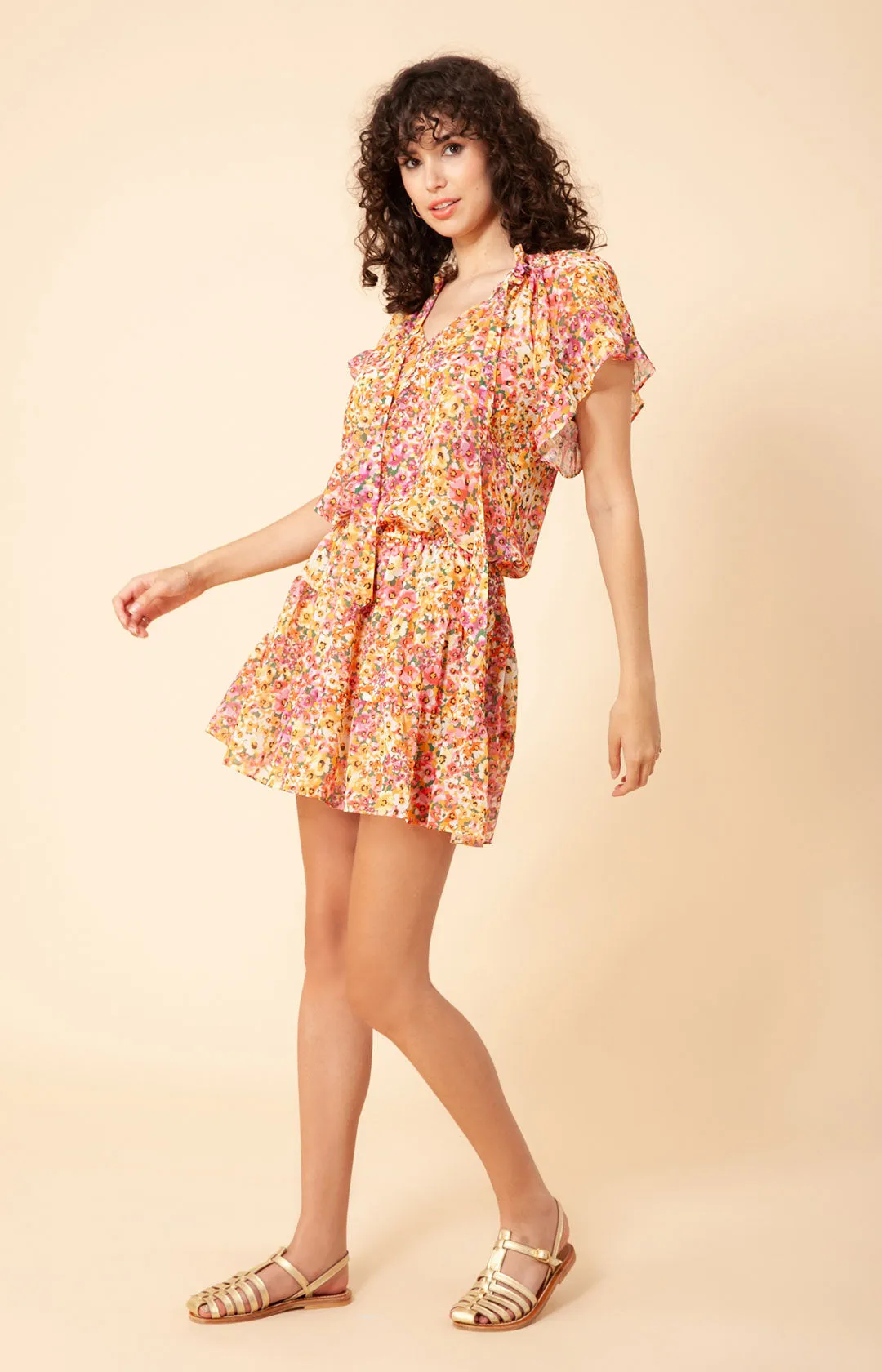 Kya Chiffon Blouson Dress