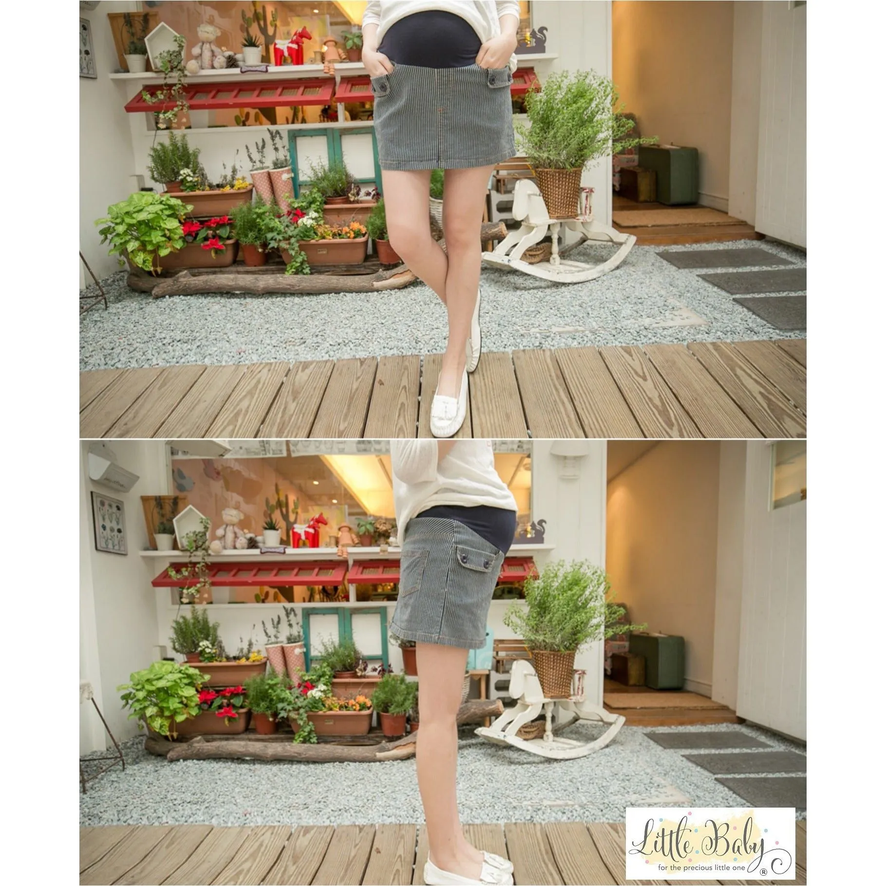 L1663629 Jeans Pattern Skirt (L Size)