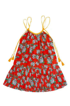 Liberty Dress Paprika Almond Blossom