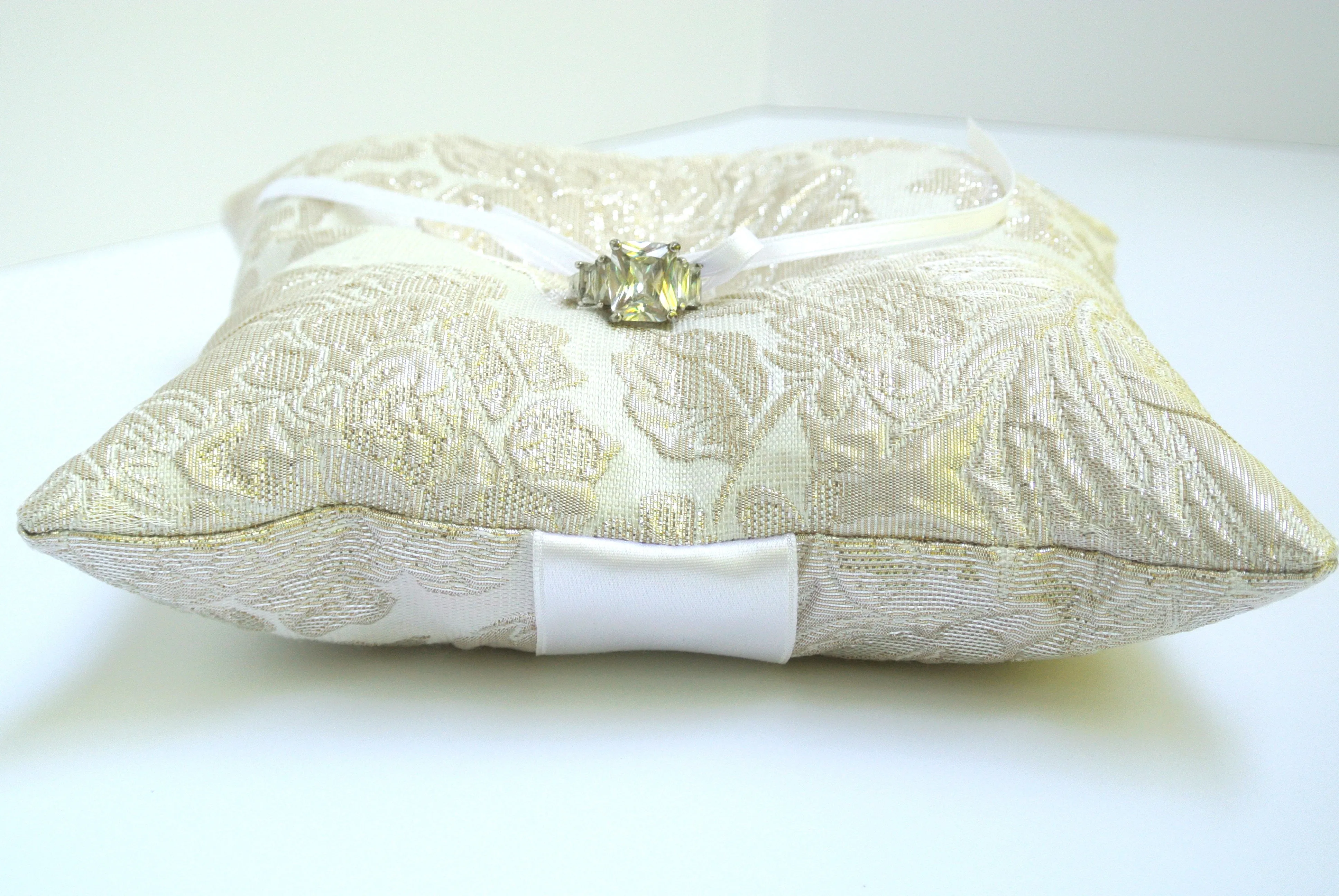 Liquid Floral Ring Bearer Pillow