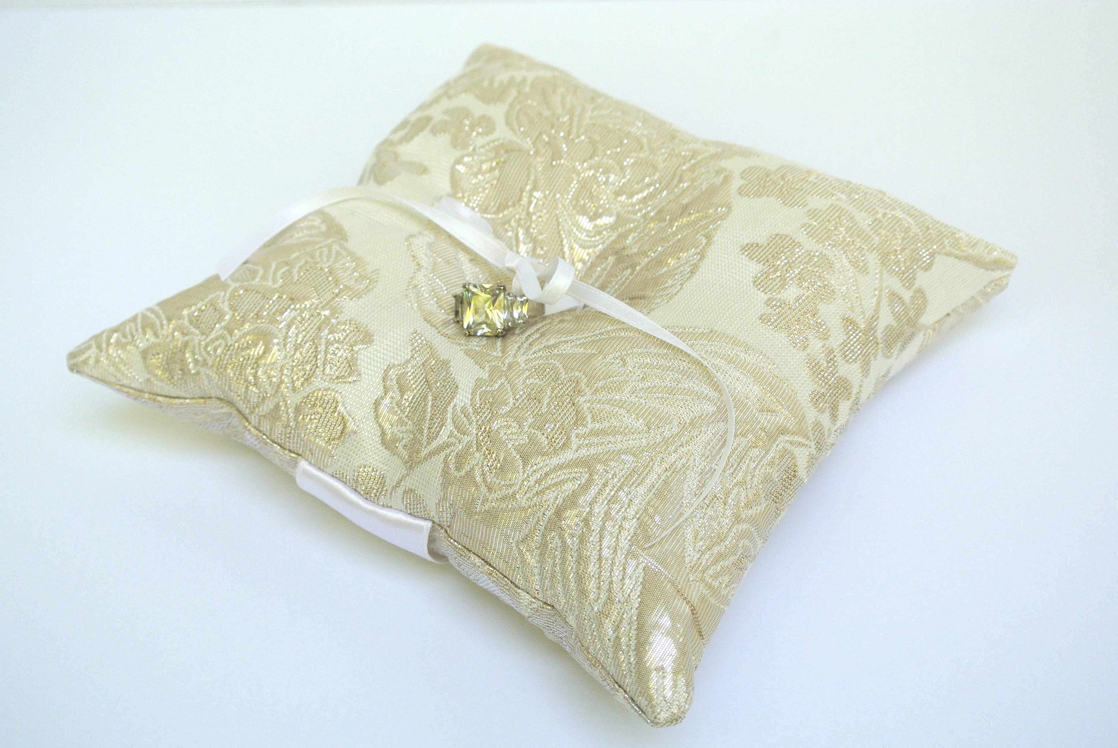 Liquid Floral Ring Bearer Pillow