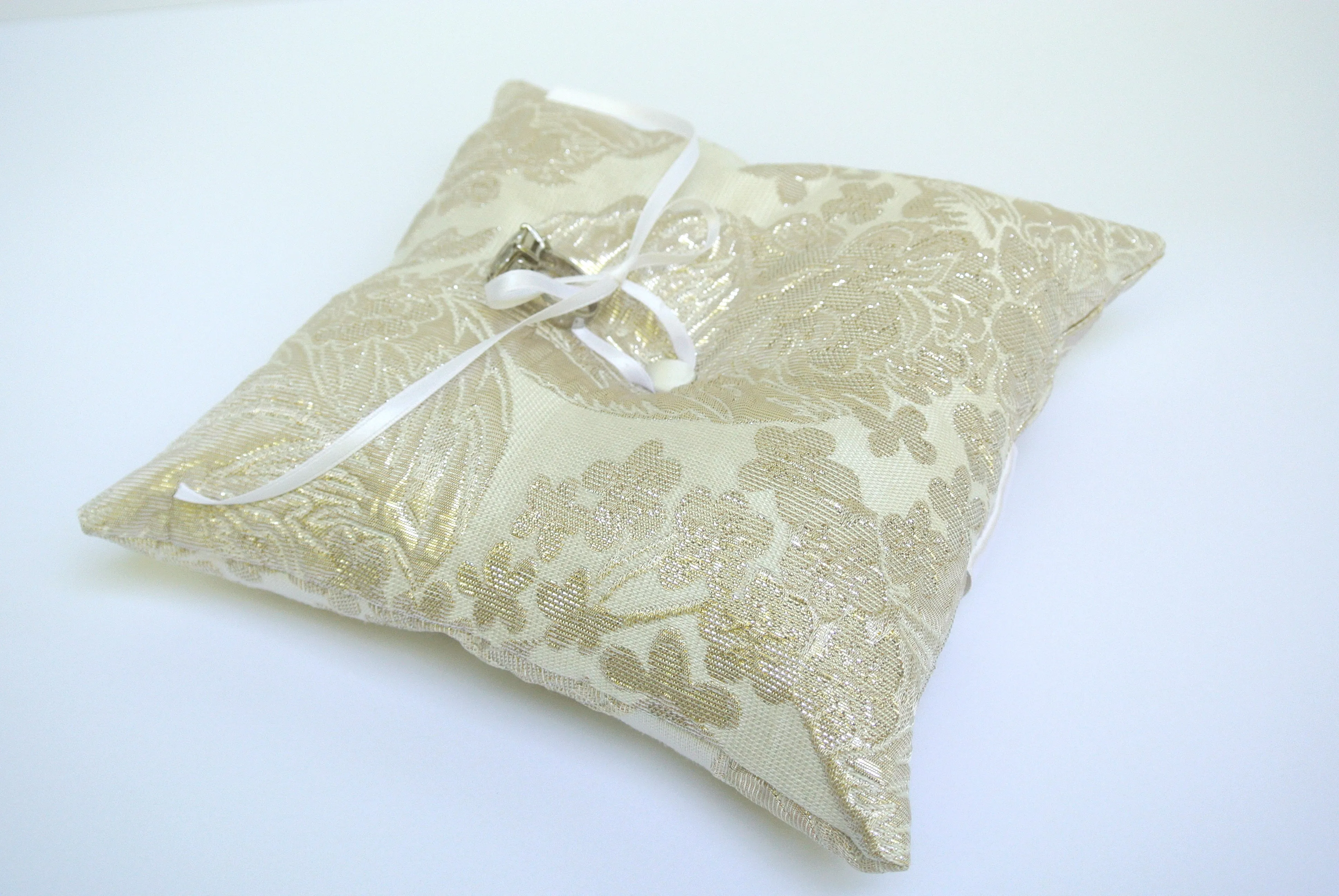 Liquid Floral Ring Bearer Pillow