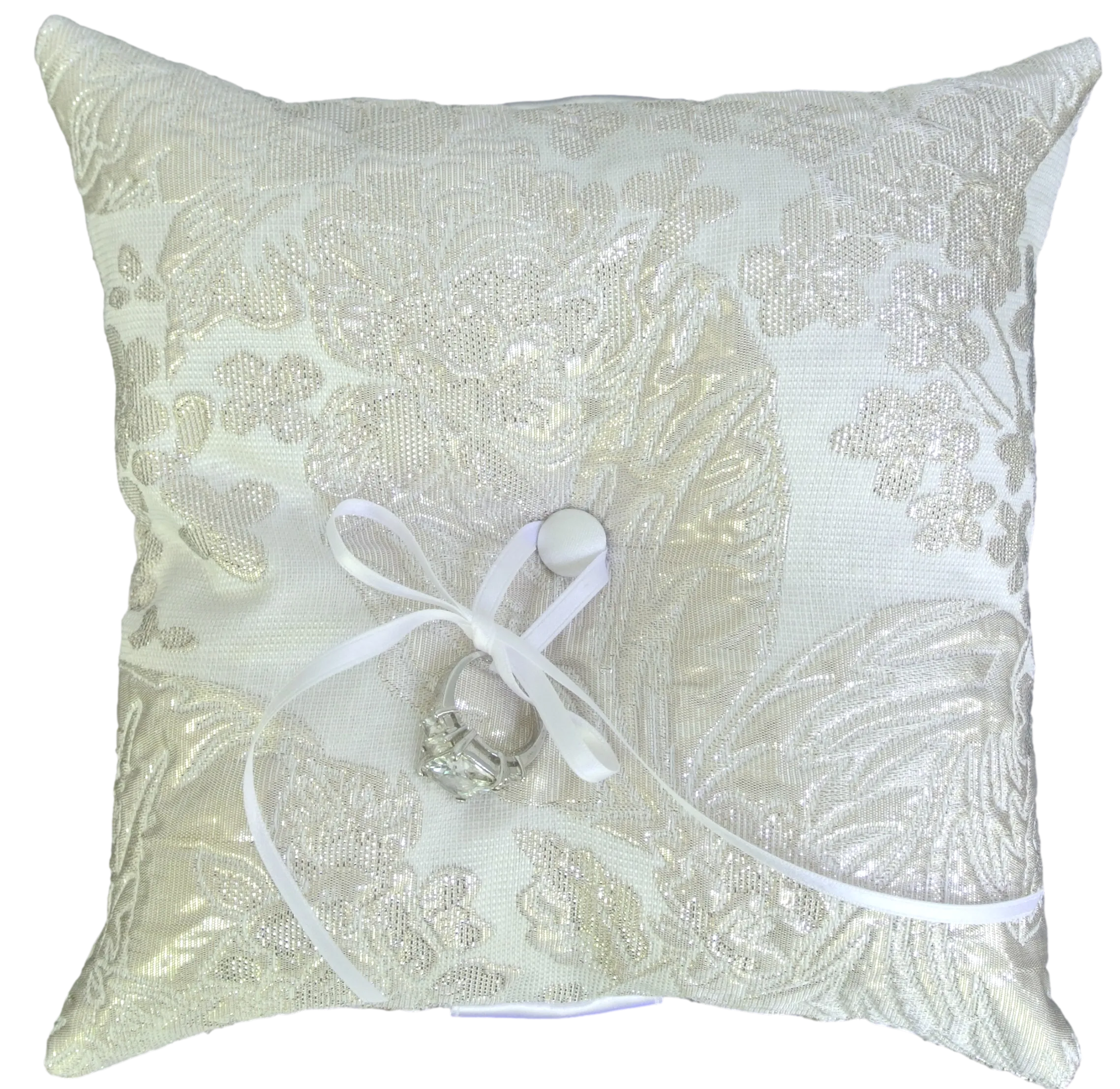 Liquid Floral Ring Bearer Pillow