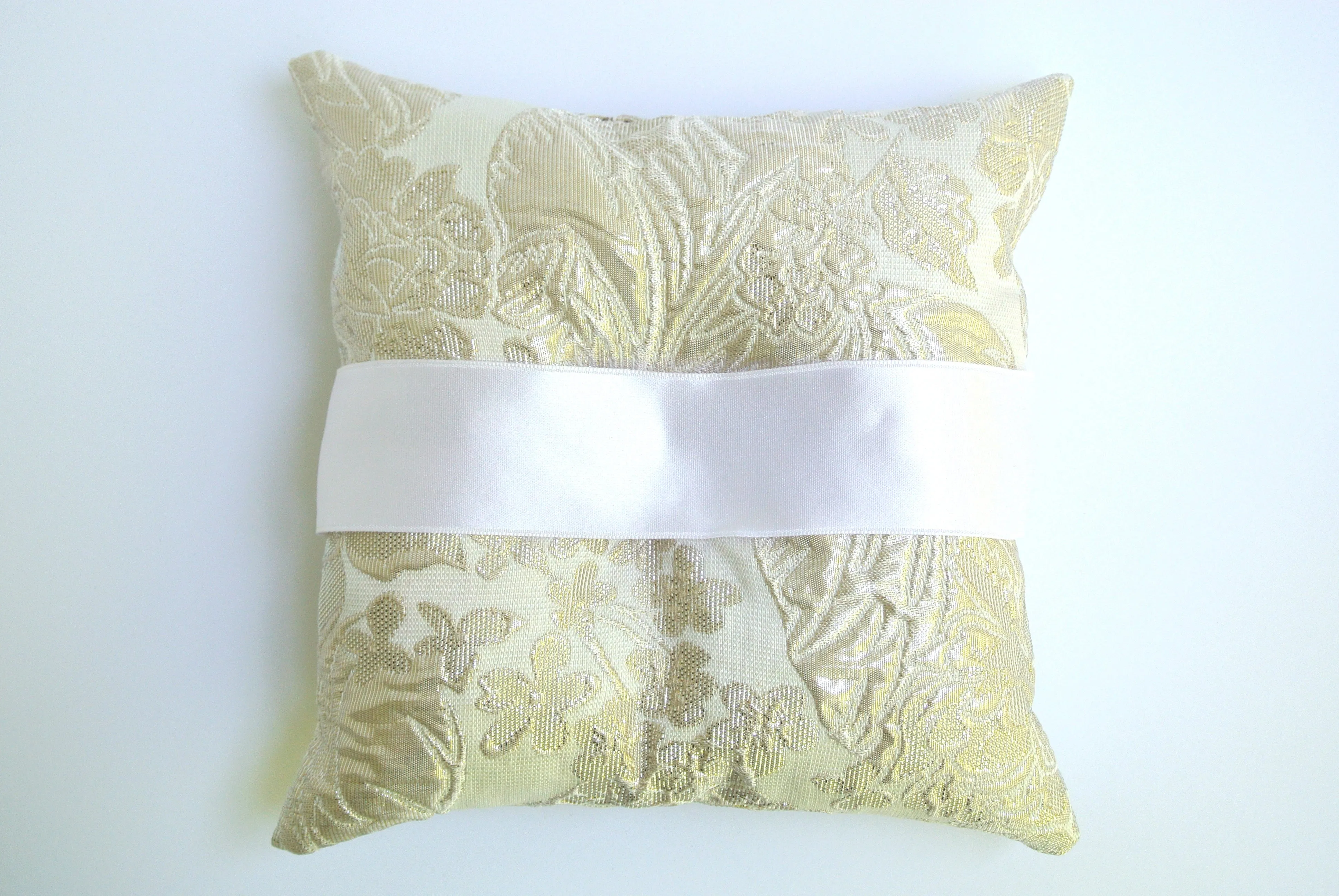 Liquid Floral Ring Bearer Pillow