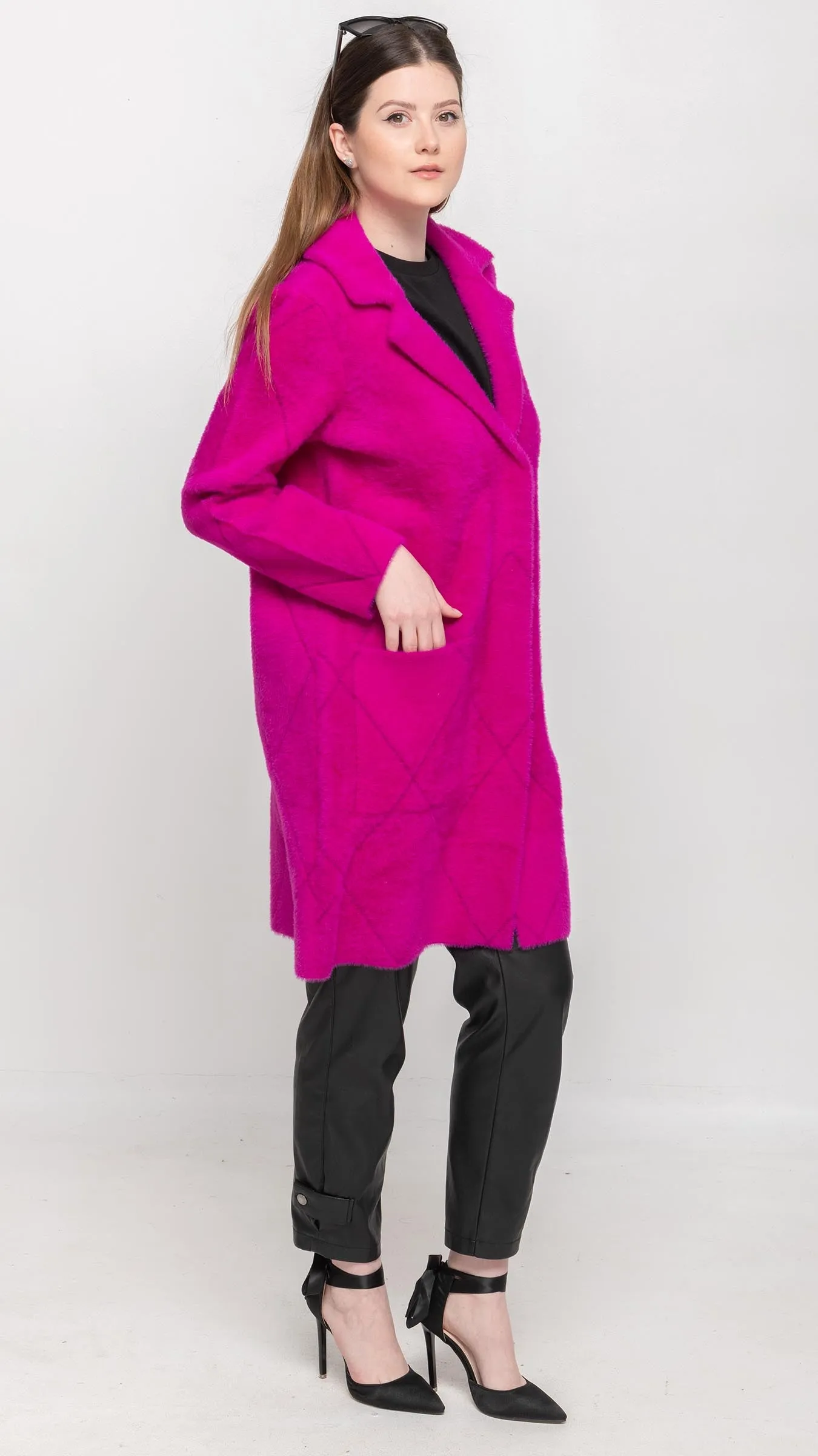 Long Jacket in Fuchsia