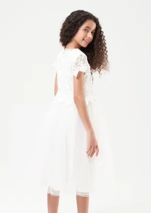 Lucy Lace Bodice Dress - Ivory