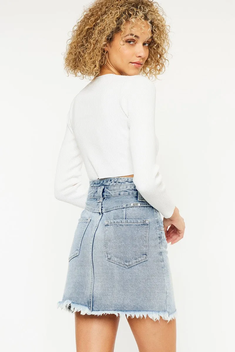 Mel High Waist Denim Skirt