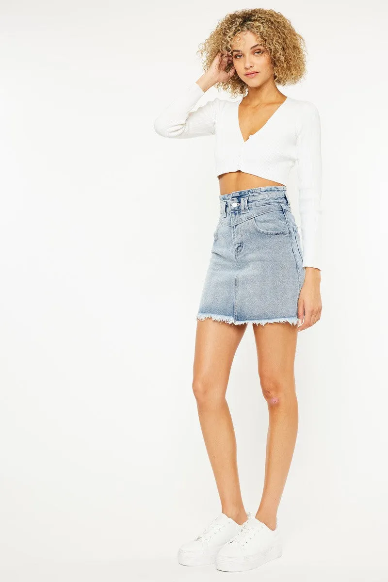 Mel High Waist Denim Skirt